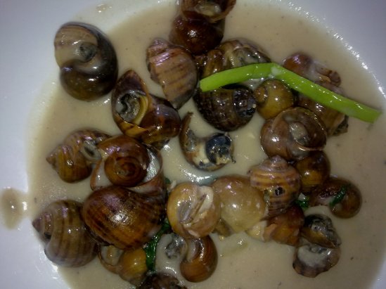 Ginataang Kuhol (edible snail)